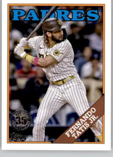 Fernando Tatis Jr. baseball card from 2023 Topps 1988, featuring original gloss finish