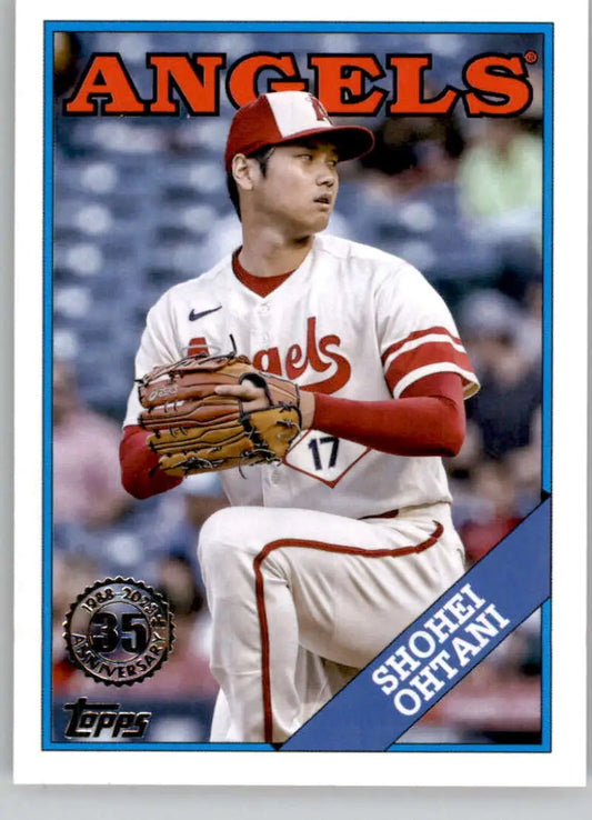 Baseball card of Shohei Ohtani in Angels uniform, 2023 Topps T88-66 edition