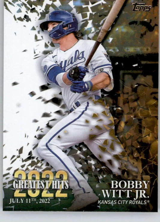 Bobby Witt Jr. Kansas City Royals baseball card from 2023 Topps Greatest Hits collection