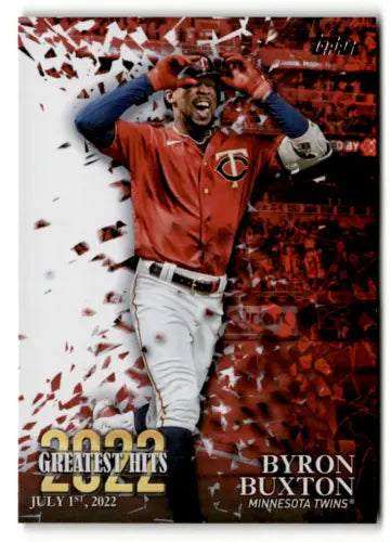 2023 Topps Byron Buxton baseball card from Greatest Hits collection with original gloss