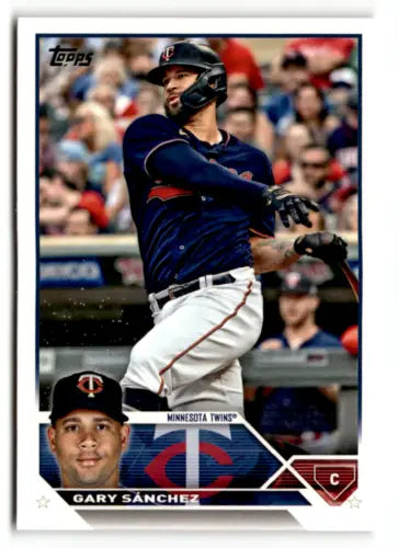 Gary Sanchez baseball card featuring original gloss, 2023 Topps #203, Twins