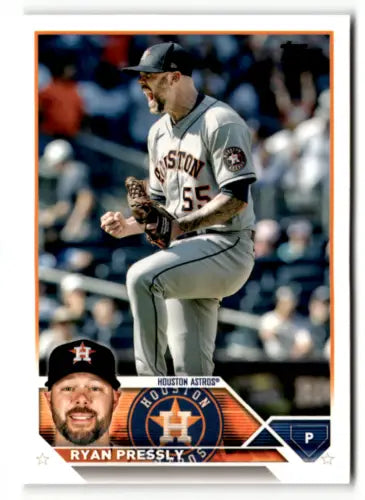 Ryan Pressly 2023 Topps #228 baseball card in original gloss for Astros fans