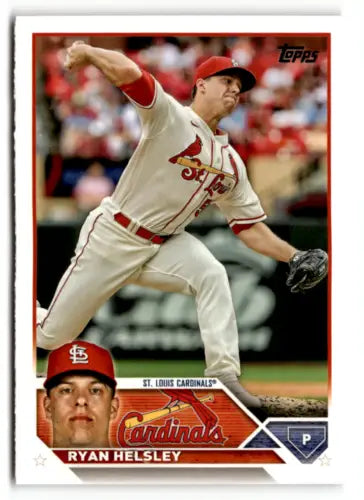 Ryan Helsley pitching on 2023 Topps #229 baseball card with original gloss finish