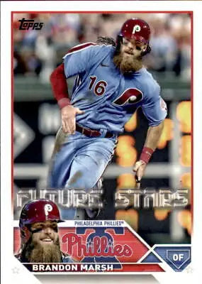 Brandon Marsh Future Stars baseball card from 2023 Topps #237 Philadelphia Phillies