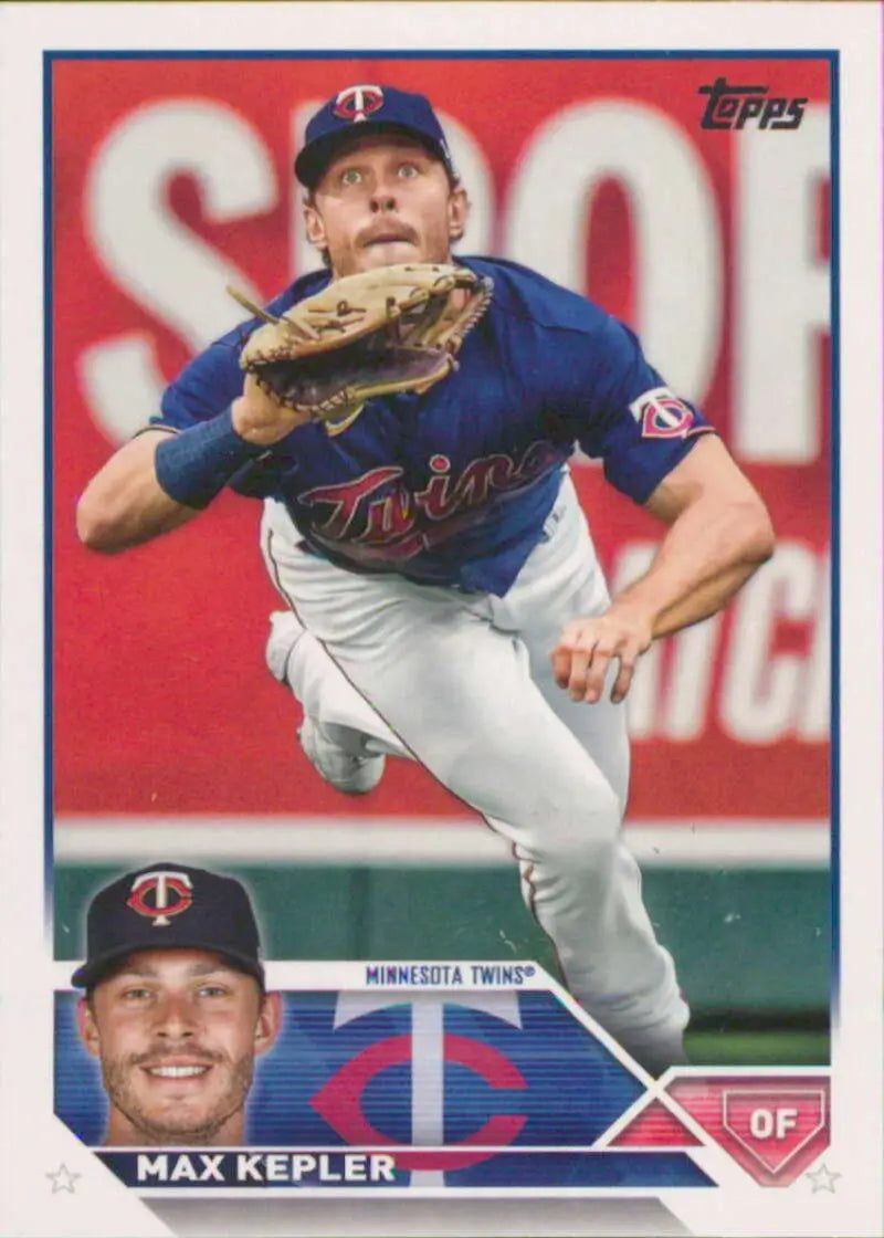 Max Kepler diving catch on 2023 Topps #253 Minnesota Twins Baseball card