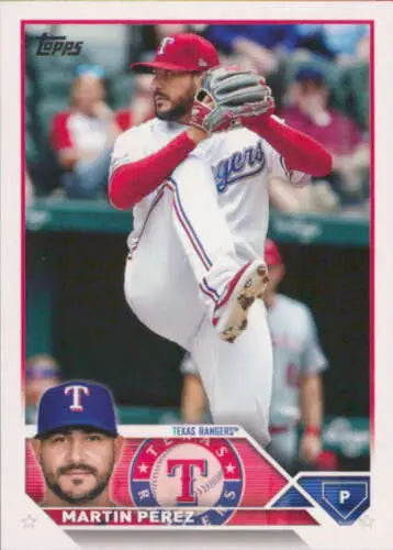 2023 Topps #261 Martin Perez baseball card in original gloss from the Texas Rangers