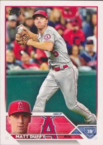 2023 Topps #274 Matt Duffy baseball card featuring original gloss for Angels fans