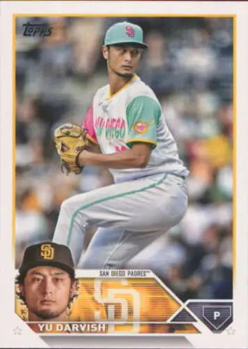 Yu Darvish 2023 Topps #279 NM-MT Padres baseball card with original gloss finish