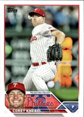 Corey Knebel baseball card 2023 Topps #28 NM-MT original gloss Phillies ID:49694