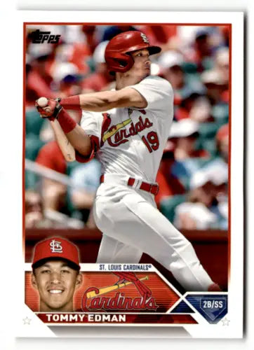 2023 Topps #294 Tommy Edman NM-MT baseball card with original gloss, Cardinals memorabilia