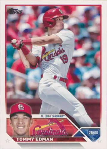 Tommy Edman baseball card 2023 Topps #294 NM-MT with original gloss Cardinals