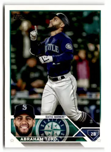 Abraham Toro baseball card from 2023 Topps #297 with original gloss Mariners edition