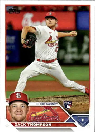 Zack Thompson 2023 Topps #34 NM-MT RC Rookie Cardinals card with original gloss finish