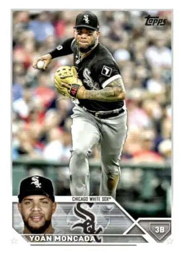 2023 Topps #370 Yoan Moncada NM-MT baseball card with original gloss for White Sox fans