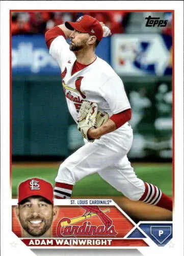 Adam Wainwright baseball card from 2023 Topps #39 with original gloss finish