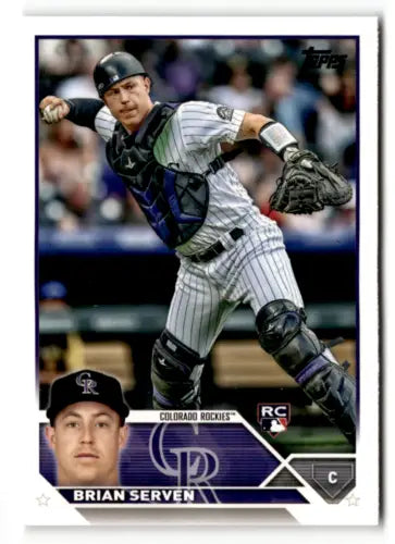 Brian Serven baseball card from 2023 Topps #41 featuring original gloss finish