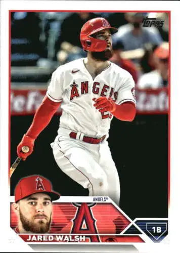 2023 Topps #439 Jared Walsh NM-MT Angels baseball card with original gloss finish