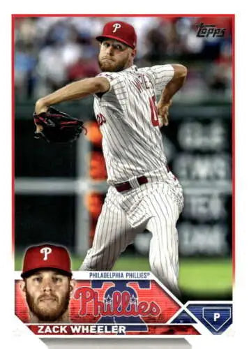 Zack Wheeler baseball card from 2023 Topps #511 with original gloss finish