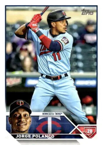 Jorge Polanco baseball card from 2023 Topps #515 with original gloss finish