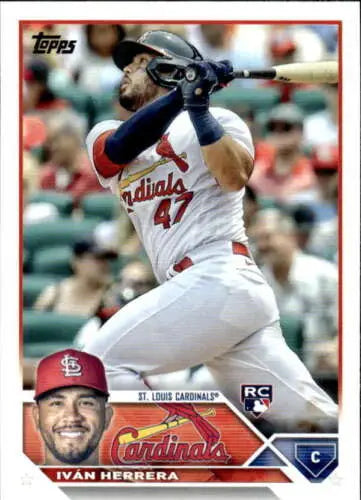 Iván Herrera 2023 Topps #58 Rookie Card with original gloss featuring Cardinals player