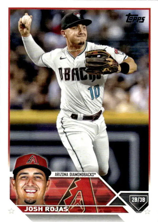 Josh Rojas in action on 2023 Topps #60 Arizona Diamondbacks Baseball Card