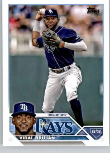 2023 Topps #613 Vidal Brujan baseball card with original gloss, Rays collectible