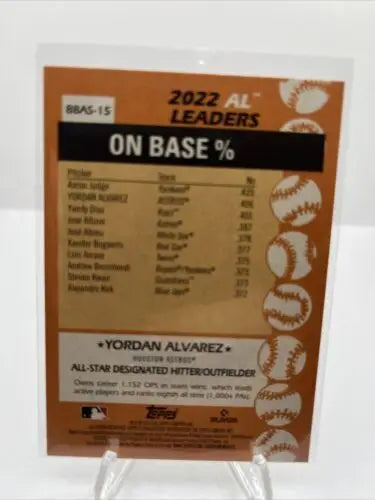 Yordan Alvarez Houston Astros 2023 Topps 88 All Star baseball card insert #88AS-15