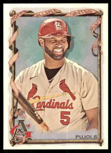 Albert Pujols baseball card from 2023 Topps Allen and Ginter in near mint condition