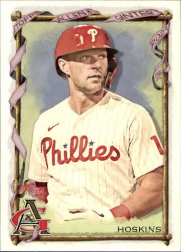 Rhys Hoskins baseball card from 2023 Topps Allen and Ginter, original gloss, NM condition