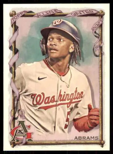 2023 Topps Allen and Ginter #77 CJ Abrams NM Near Mint Nationals baseball card original gloss