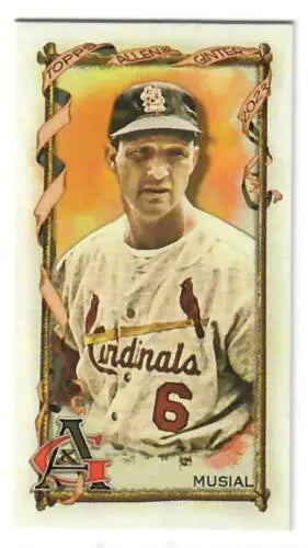 Vintage 2023 Topps Allen and Ginter Mini #25 Stan Musial baseball card with original gloss