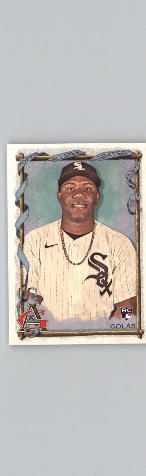 Baseball card of Oscar Colas from 2023 Topps Allen & Ginter trading cards