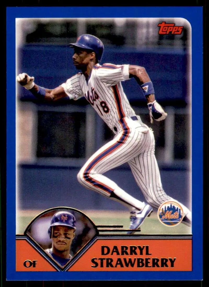 Vintage Topps Archives Darryl Strawberry New York Mets baseball card in action