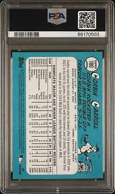 2023 Topps Archives Corbin Carroll #180 Baseball Card PSA 9 for collectors