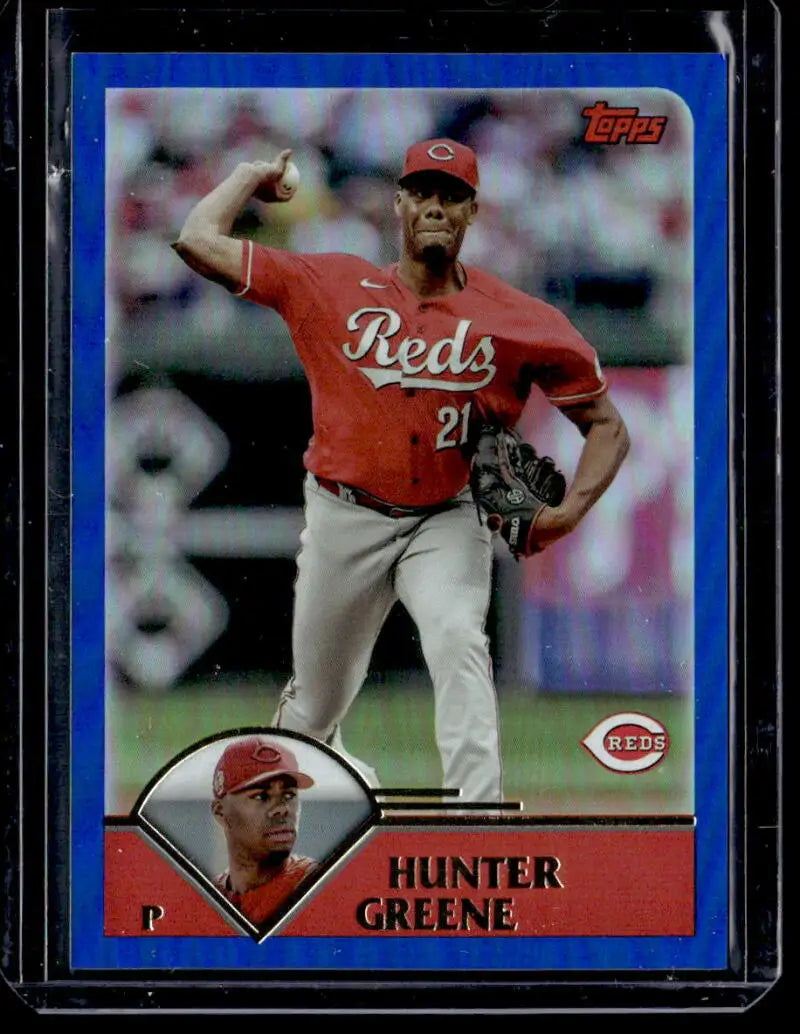 Hunter Greene Cincinnati Reds pitcher baseball card from Topps Archives Rainbow series