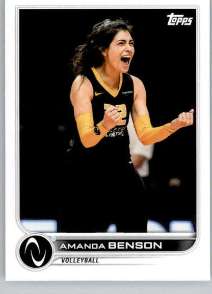 Amanda Benson celebrating in 2023 Topps Athletes Unlimited Volleyball Card