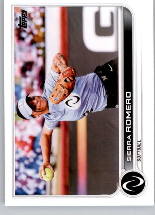 Baseball player in grey uniform pitching during 2023 Topps Athletes Unlimited game