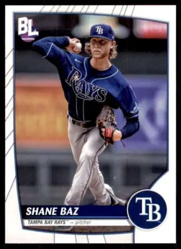 Shane Baz baseball card from Topps Big League 2023 with original gloss finish