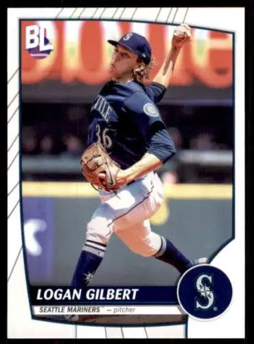 Topps Big League #149 Logan Gilbert Baseball Card with Original Gloss, Mariners