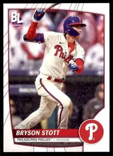 Bryson Stott baseball card from 2023 Topps Big League with original gloss finish