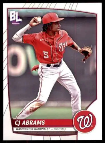 CJ Abrams baseball card from 2023 Topps Big League with original gloss NM-MT Nationals