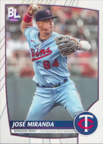 José Miranda baseball card from 2023 Topps Big League, featuring original gloss finish