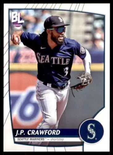 2023 Topps Big League #72 J.P. Crawford baseball card in original gloss design