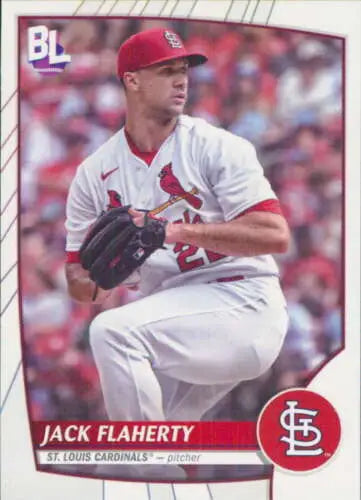 2023 Topps Big League #75 Jack Flaherty baseball card with original gloss for Cardinals fans