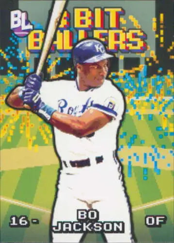 Bo Jackson baseball card from 2023 Topps Big League 8-Bit Ballers with original gloss