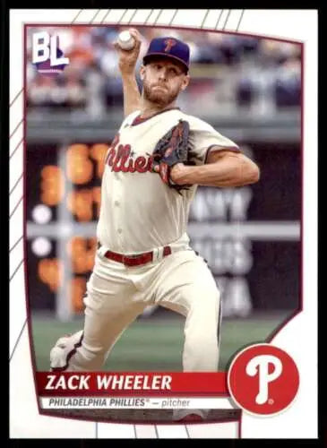 2023 Topps Big League #90 Zack Wheeler baseball card with original gloss NM-MT Phillies