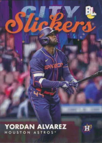 Yordan Alvarez 2023 Topps Big League City Slickers baseball card with original gloss