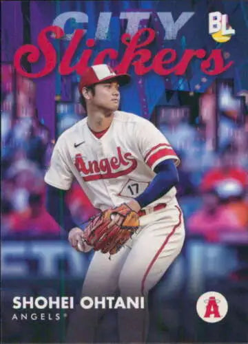 Shohei Ohtani Baseball Card from 2023 Topps Big League City Slickers with original gloss