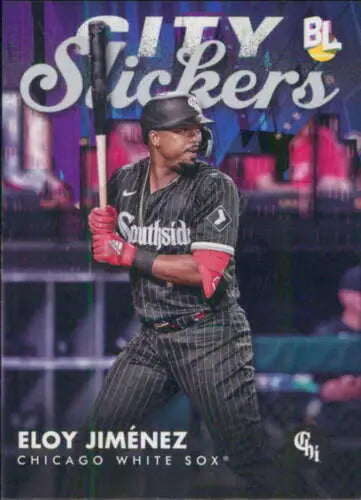 Eloy Jiménez Baseball Card from 2023 Topps Big League City Slickers with original gloss