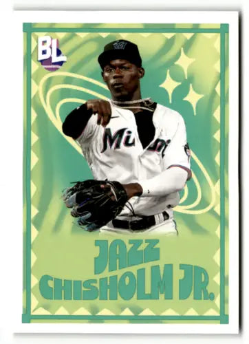 2023 Topps Big League Big Leaguers Jazz Chisholm Jr. baseball card with original gloss